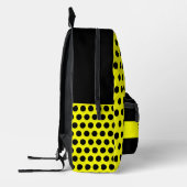 Moderne schwarz-gelbe Farbe - Anfangsname Monogram Bedruckter Rucksack (Links)