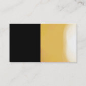 Moderne, schwarz-gelbe Schlichte Visitenkarte (Rückseite)