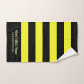 Moderne schwarz-gelbe Streifen - kundenspezifische Badhandtuch Set (Handtuch)