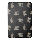 Moderne Schwarz-Glattleopard-Jungtiere Badematte (Vorderseite Vertikal)