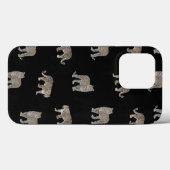 Moderne Schwarz-Glattleopard-Jungtiere Case-Mate iPhone Hülle (Rückseite (Horizontal))