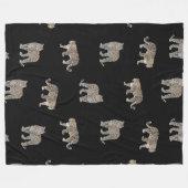 Moderne Schwarz-Glattleopard-Jungtiere Fleecedecke (Vorderseite (Horizontal))