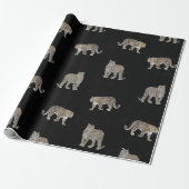Moderne Schwarz-Glattleopard-Jungtiere Geschenkpapier (Ungerollt)