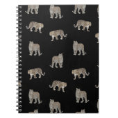 Moderne Schwarz-Glattleopard-Jungtiere Notizblock (Vorderseite)