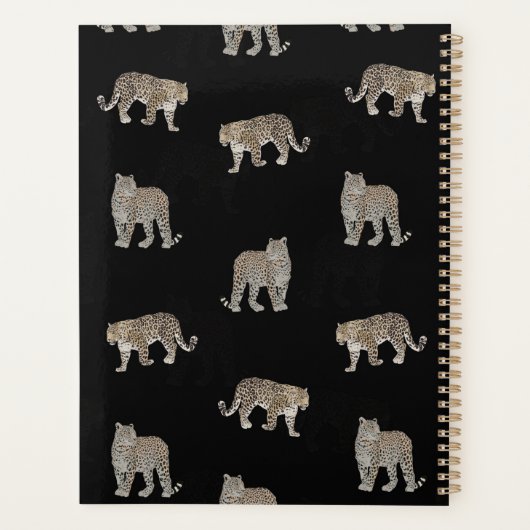 Moderne Schwarz-Glattleopard-Jungtiere Planer (Rückseite)