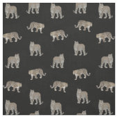 Moderne Schwarz-Glattleopard-Jungtiere Stoff (Muster)