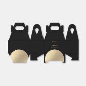 Moderne Schwarz/Gold Abstrakte Hochzeit Geschenkschachtel (Ungefaltet)