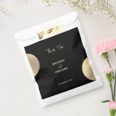 Moderne Schwarz/Gold Abstrakte Hochzeit Geschenktütchen (Versiegelt)