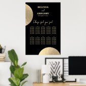 Moderne Schwarz/Gold Abstrakte Hochzeitsstift Poster (Heimbüro)