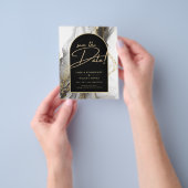 Moderne Schwarz-Gold-Agate-Marmor-Glitzer Hochzeit Flyer (Gruppe)