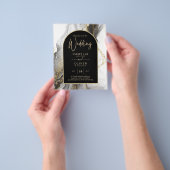 Moderne Schwarz-Gold-Agate-Marmor-Glitzer Hochzeit Flyer (Gruppe)