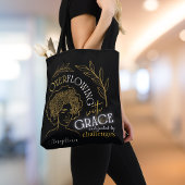 Moderne Schwarz-Gold-Blütenhaare überfließen Grace Tasche