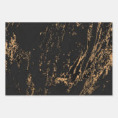 Moderne Schwarz-Gold-Dusty Geschenkpapier Set (Vorderseite 2)