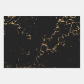 Moderne Schwarz-Gold-Dusty Geschenkpapier Set (Vorderseite)