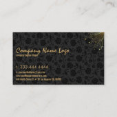 Moderne Schwarz-Gold-Farbburgen Visitenkarte (Rückseite)