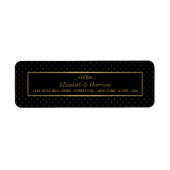 Moderne Schwarz-Gold-Foil-Effekt Hochzeit (Vorne)