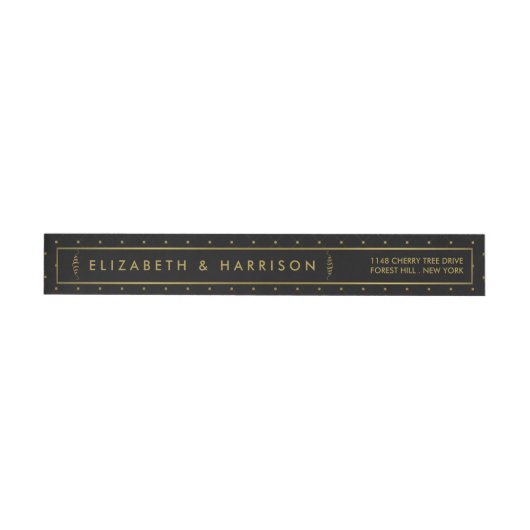 Moderne Schwarz-Gold-Foil-Effekt Hochzeit (Person)