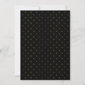 Moderne Schwarz-Gold-Foil-Effekt Hochzeit Einladung (Rückseite)