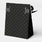 Moderne Schwarz-Gold-Foil-Effekt Hochzeit Geschenkschachtel (Rückseite)