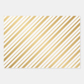 Moderne Schwarz & Gold Frohe Weihnachtsbaumen Geschenkpapier Set (Vorderseite 3)