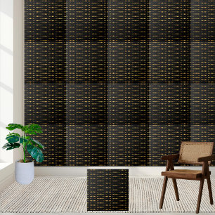 Moderne Schwarz-Gold Geometric-Hexagon-Tile Fliese