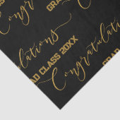 Moderne Schwarz-Gold-Glückwünsche an die Abschlüss Seidenpapier (Detail)