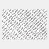 Moderne Schwarz & Gold Happy Hanukkah Trees Geschenkpapier Set (Vorderseite)