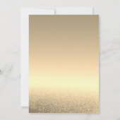 Moderne Schwarz-Gold-Hochzeit Einladung (Rückseite)