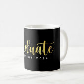 Moderne Schwarz-Gold-Klasse Kaffeetasse (VorderseiteRechts)