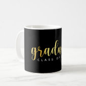 Moderne Schwarz-Gold-Klasse Kaffeetasse (Vorderseite Links)