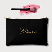 Moderne Schwarz & Gold Kosmetik Zubehörtasche