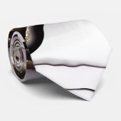 Moderne Schwarz-Gold-Marmor Männer Krawatte (Gerollt)