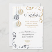 Moderne Schwarz-Gold-Minimal-Bauten Einladung (Vorderseite)