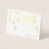 Moderne Schwarz-Gold-Minimal-Bauten Folienkarte (Vorderseite)