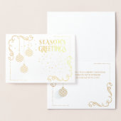 Moderne Schwarz-Gold-Minimal-Bauten Folienkarte (Anzeige)