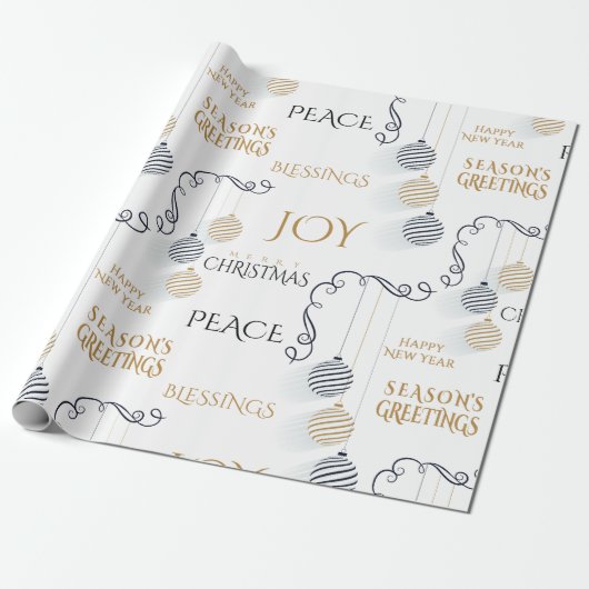 Moderne Schwarz-Gold-Minimal-Bauten Geschenkpapier (Ungerollt)