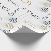 Moderne Schwarz-Gold-Minimal-Bauten Geschenkpapier (Ecke)