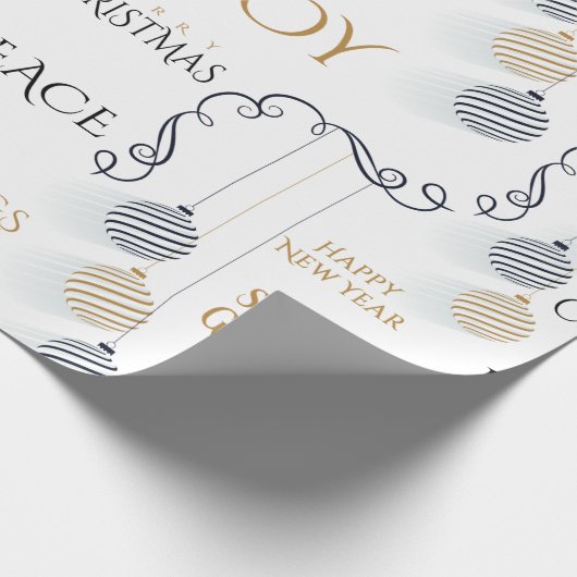 Moderne Schwarz-Gold-Minimal-Bauten Geschenkpapier (Ecke)