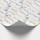 Moderne Schwarz-Gold-Minimal-Bauten Geschenkpapier (Ecke)