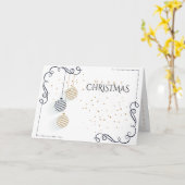 Moderne Schwarz-Gold-Minimal-Bauten Karte (Gelbe Blume)