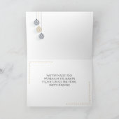 Moderne Schwarz-Gold-Minimal-Bauten Karte (Innenseite)