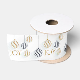 Moderne Schwarz-Gold-Minimal-Bauten Satinband