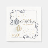 Moderne Schwarz-Gold-Minimal-Bauten Serviette (Vorderseite)