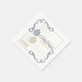 Moderne Schwarz-Gold-Minimal-Bauten Serviette (Ecke)