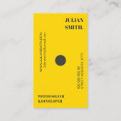 Moderne Schwarz & Gold minimale Visitenkarte (Rückseite)