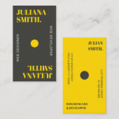 Moderne Schwarz & Gold minimale Visitenkarte (Vorne/Hinten)