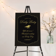 Moderne Schwarz & Gold Pferderennen Derby Reitspor