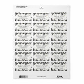 Moderne Schwarz & Gold Pine & Berries Ferienadress Adressaufkleber (Vorne)