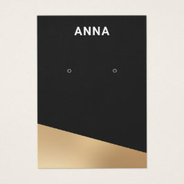 Moderne Schwarz-Gold-Schmuckkarte