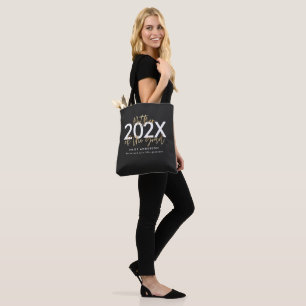 Moderne Schwarz-Gold-Schrift - stilvoller Abschlus Tasche